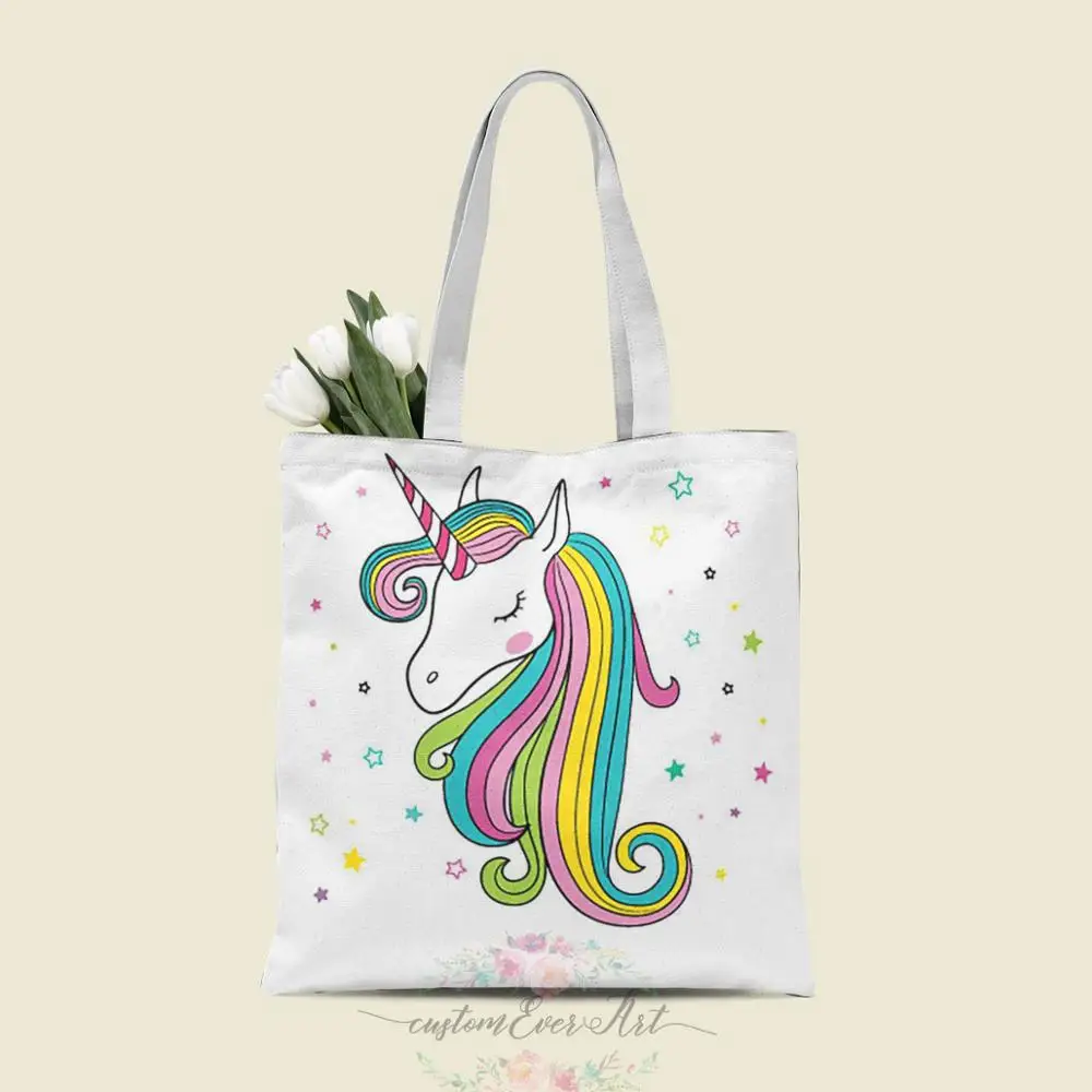 

unicorn tote bag custom canvas tote bags for women for teacher Birthday Bags Gift Bag personalized gifts