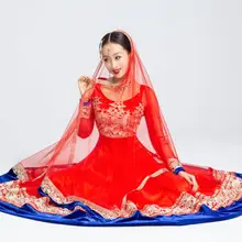 Leng Ha одежда для выступлений индийский сари женщина девушка красивый принт танцевальный костюм Индийский стиль Анна платье+ шарф