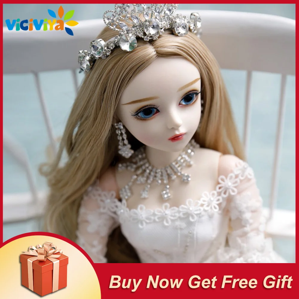 VICIVIYA 60 см 1/3 Bjd кукла на свадьбу для девочки сменная глаза игрушки макияж Магазин