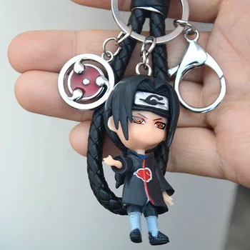 

2020 New Style Naruto Keychain Itachi Obito Polyurethane Key Chain Bag Pendant Anime Accessories Cartoon Key Ring