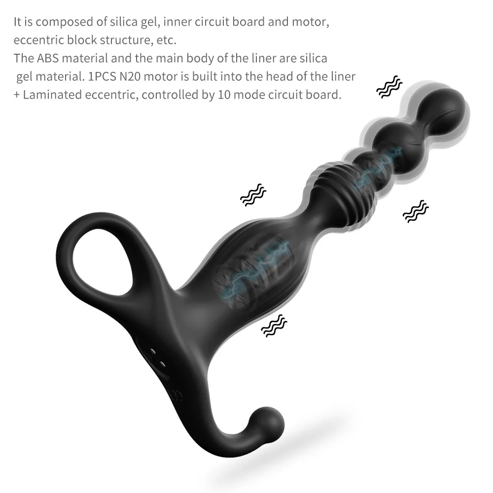 Длинные анальные бусины шарики Анальная пробка большой массажер простаты