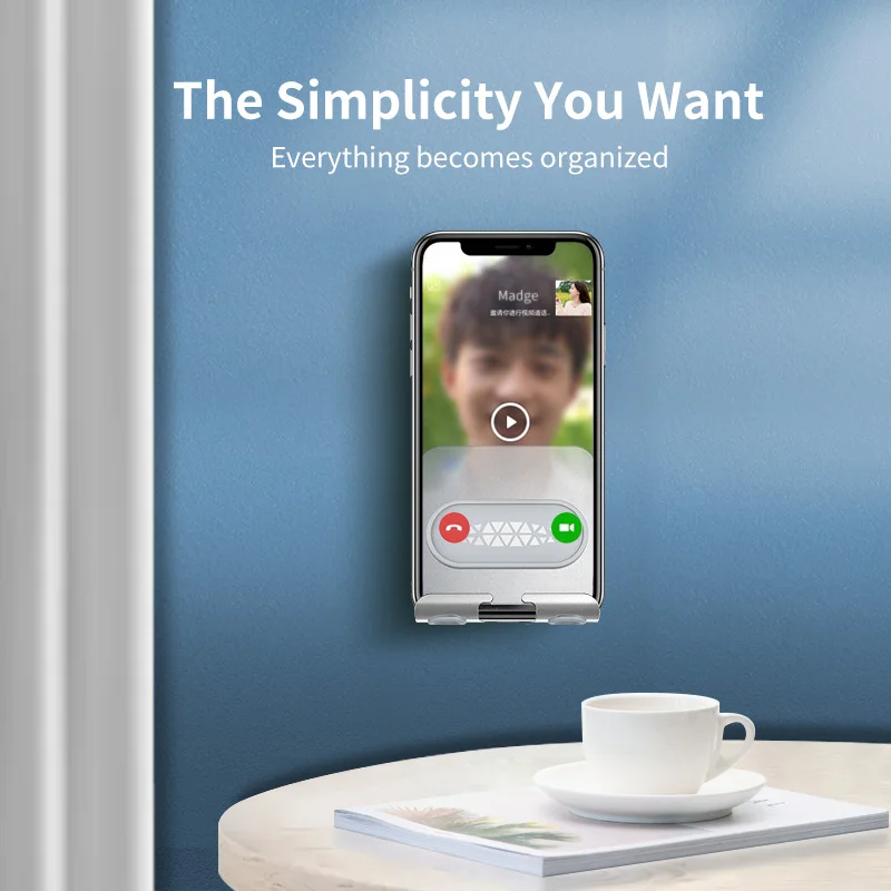 Montagem na Parede Suporte do Telefone Suporte de Caixa de Armazenamento Ankndo Universal Auto-adesivo Rotatable Móvel Carregável Multifuncional 3 Cheap Suporte p celulares