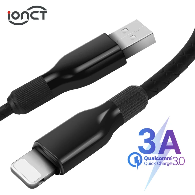 Кабель Micro USB iONCT 3A для iPhone X XR XS Max 8 Plus type C samsung S9 Xiaomi huawei кабель быстрой зарядки