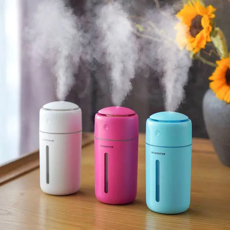 350ml USB Air Humidifier Essential Oil Diffuser Ultrasonic Cool Mist For Home Portable Humidifier with Colorful Night Light