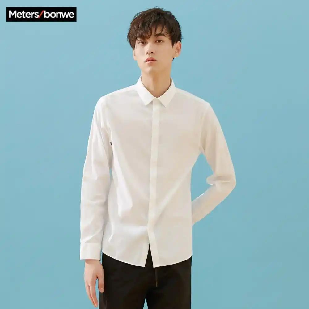 Metersbonweブランド男性スマートカジュアルシャツ 春夏の男性のスリム長袖シャツ正規コットン男性の基本的なトップス Casual Shirts Aliexpress Metersbonweブランド男性スマートカジュアルシャツ 春夏の男性のスリム長袖シャツ正規コットン男性の基本的なトップス Casual Shirts Aliexpress