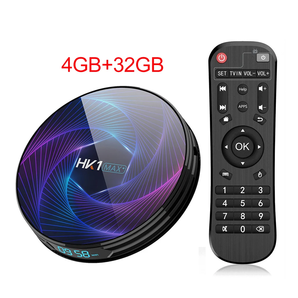 HK1 MAX Plus Octa Core Android 9.0 Smart TV Box 4GB 128GB 64GB 32GB RK3368PRO 1080P H.265 4K youtube Netflix HK1MAX Set Top Box - Цвет: 4GB32GB