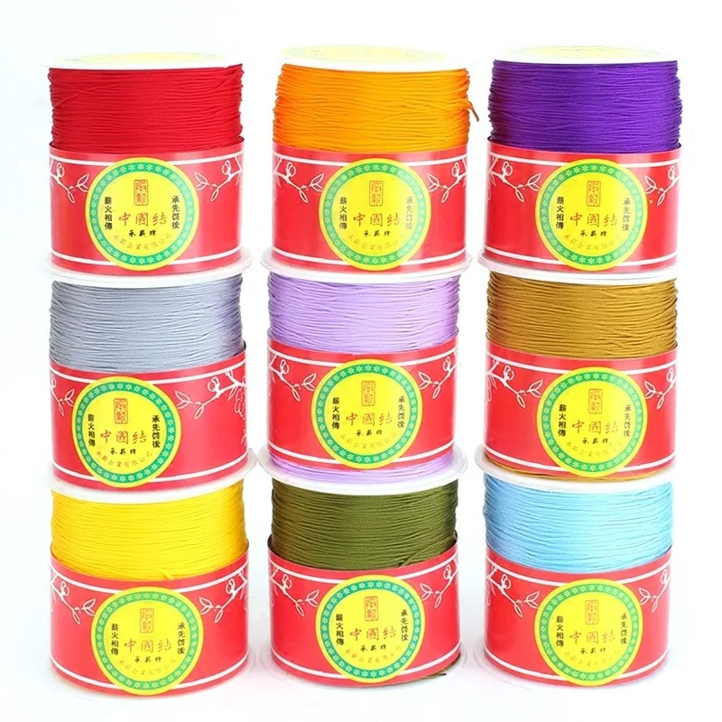 큰 롤 나일론 중국 매듭 매듭, Kumihimo Macrame 코드 꼰 DIY 비즈 스트링 스레드 와이어 라인, 도매, 1mm/1.5mm