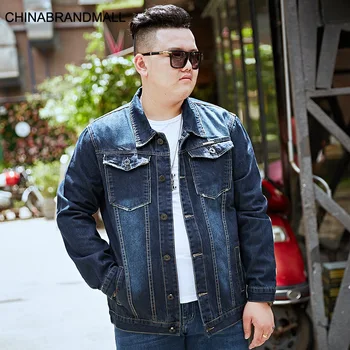 

7800 # Super Brand Big Size Cowboy Jacket Male Loose Super Fat Man Plus Fat Plus Male Cowboy Coat M-8xl