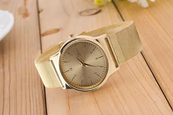 

Fashion Rose Gold Womens Watch Classic Gold Scale Stainless Steel Quartz Wrist Watch Mesh Strap Analog Watch Relogio Feminino