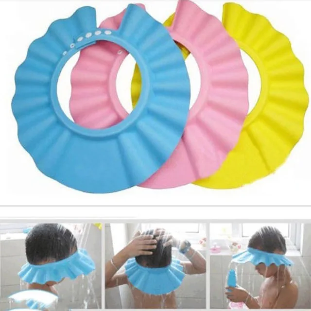 Children Kid Shampoo Bath Wash Hair Shield Hat Waterproof Baby Soft Ear protection Adjustable Baby Shower Cap Prevent Water Into