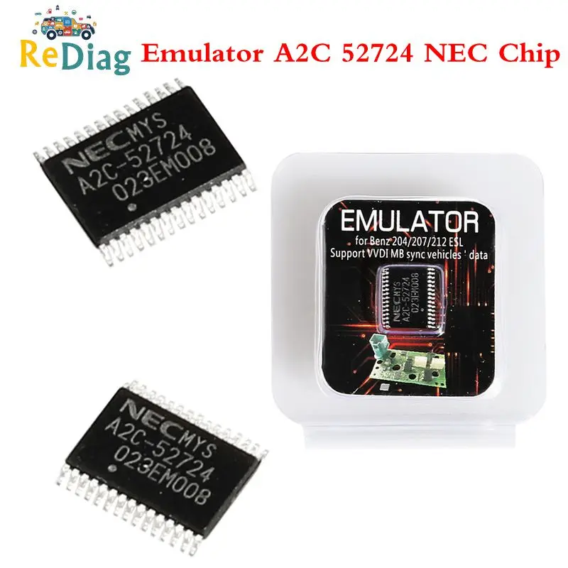 Эмулятор ELV ESL NEC A2C-52724 чип для BENZ W204 W207 W212 VVDI MB или CGDI не требует обновления EIS |