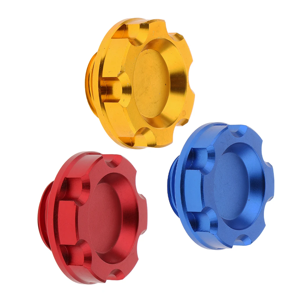 2PCS M32x3.5 Vehicle Car Oil Fuel Tank Cap Plug For  Blue + Red