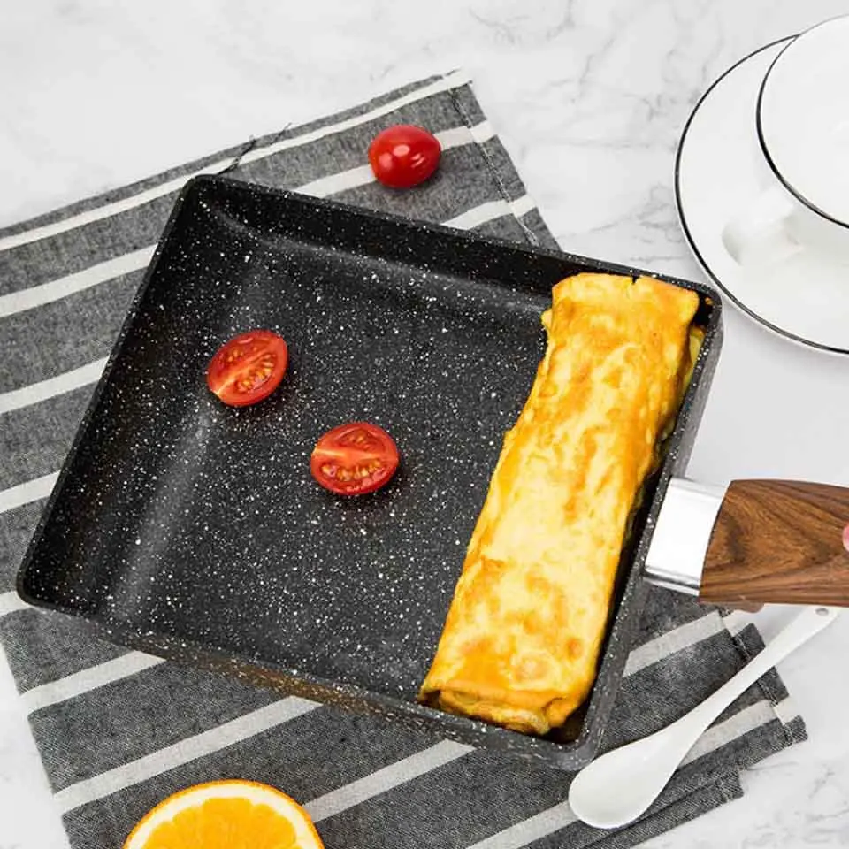 TEENRA Aluminum Alloy Frying Pans Non Stick Japanese Style Fried Egg