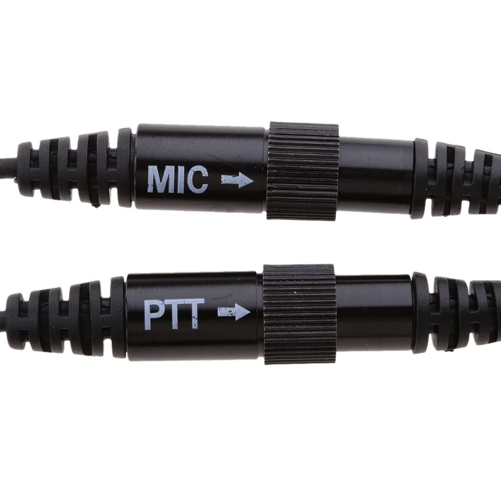 2 PIN мотоцикл велосипед гарнитура микрофон для наушников PPT для Kenwood Baofeng марки WOUXUN, Puxing Linton двухстороннее радио иди и болтай Walkie Talkie-черный