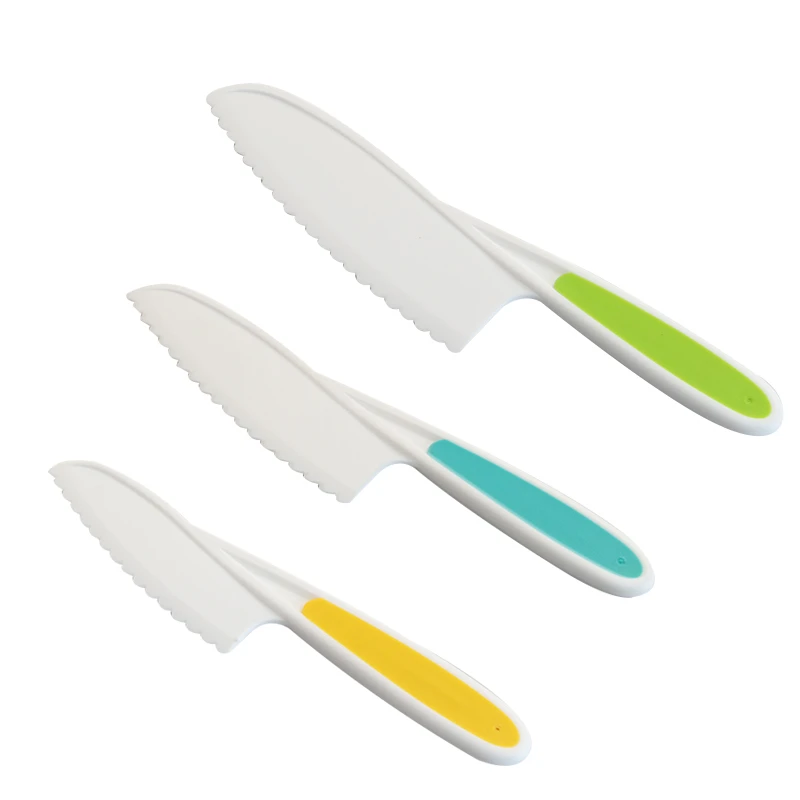 Set Coltelli Da Cucina Per Bambini 8 Pezzi, Coltelli Montessori In Plastica E Metallo, Grembiule E Pelapatate, Sicuri Per Piccoli Chef - 3