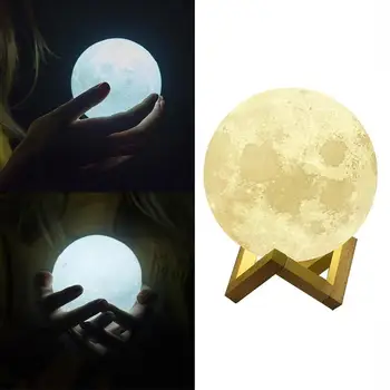 

3D Print USB Charging Moon Night Light Lamp Creative Light Moon For Bedroom Romantic Gift Gift Light Decor For Girlfriend Newest