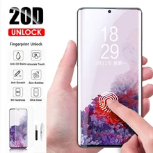 УФ клей жидкое закаленное стекло для Samsung Galaxy S20 Ultra Plus 5G S10 20D