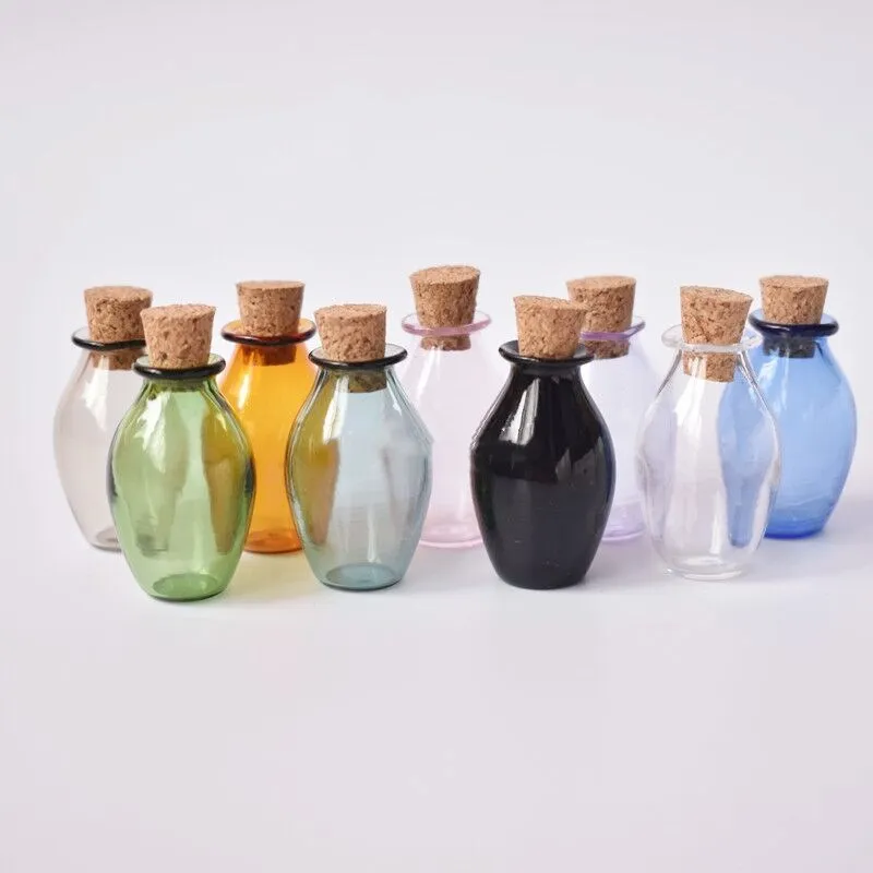 50pcs Glass Bottles Miniature Potion Bottle Mini Cork Glass Vials Wedding DIY Mini Drift Bottle Wishing Bottle Perfume Bottle 4