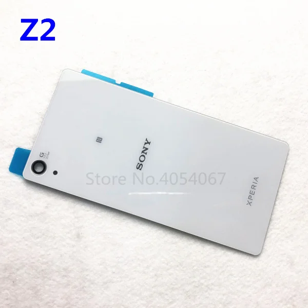 Z2 white Стекло батарейный Корпус задняя крышка для Sony Xperia Z2 D6543 L50W D6503 запасные части задняя дверь Чехол - Цвет: Z2 white