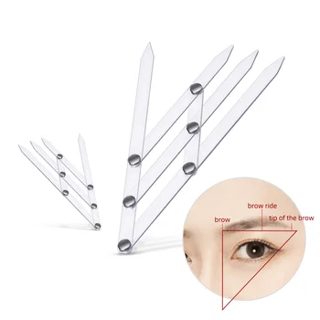 1 pcs Reusable Semi Permanent Eyebrow Ruler Eye Brow Measure Tool Eyebrow Guide Ruler Microblading Calliper Stencil Makeup Tools best deal new women magnetic microblading makeup brow measure eyebrow guide ruler permanent tools positioning ruler 1 set