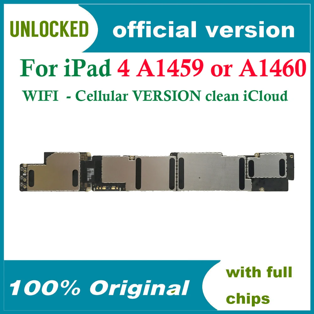 Для iPad 4 3G версия материнская плата оригинальная разблокированная для Wifi Cellular Logic