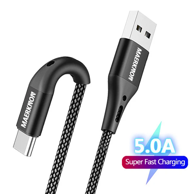 5A USB Type C Cable Wire for Samsung S10 Plus Xiaomi mi9 Mobile Phone Fast Charging USB C Cable Type-C Charger Micro USB Cables 6