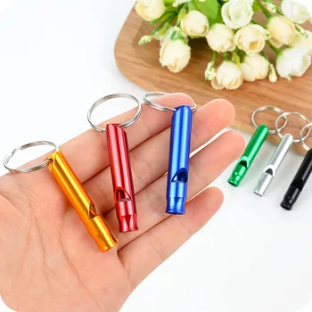 

1/5PCS Whistles Training Whistle Multifunctional Aluminum Emergency Survival Whistle Keychain for Camping Hiking Outdoor Sport