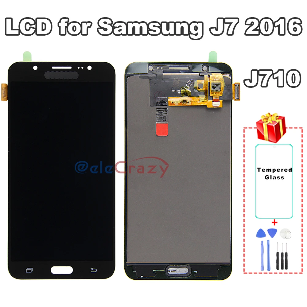 100% протестированный ЖК-дисплей для SAMSUNG Galaxy J7 2016 J710 J710F J710M J710H J710A дисплей с