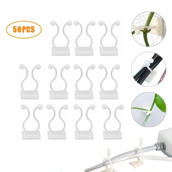 

50PCS Invisible Wall Vines Fixture , Plant Climbing Wall Fixture Clips, for Home Garden Wall Sticky Hook Middle