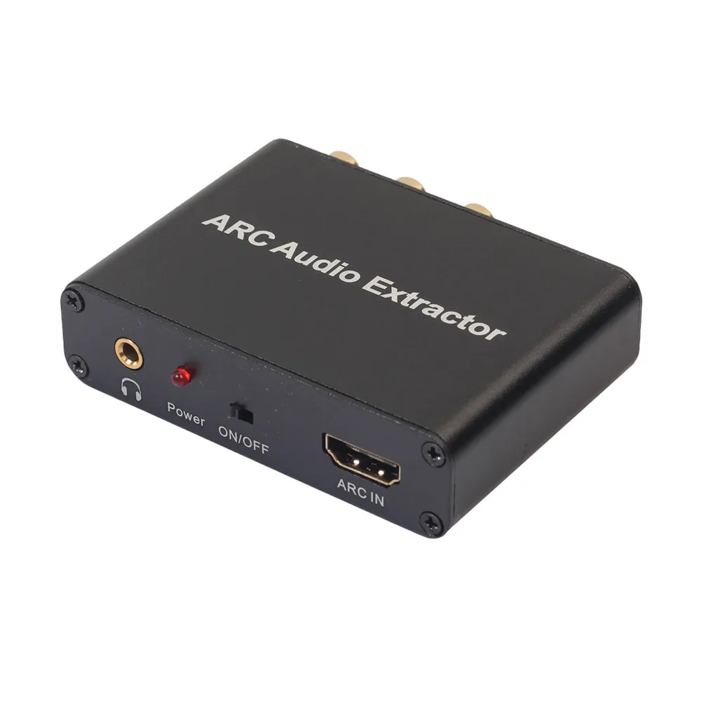 192 кГц алюминиевый ARC аудио адаптер HDMI аудио экстрактор ARC оптический SPDIF коаксиальный аналог 3,5 мм L/R стерео аудио
