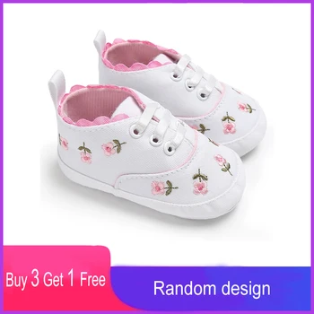 

Spring Newborn Infant First Walkers Flowers Princess Girls Children's Flats Casual Floral Soft Shallow Kids Toddler Baby Shoes