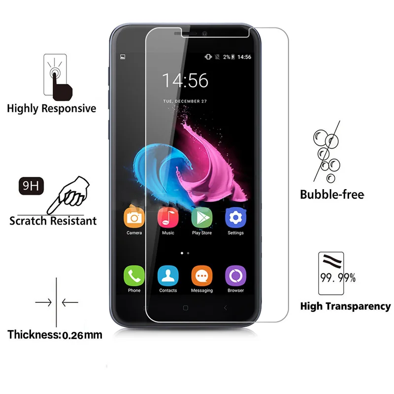 Закаленное стекло 9H для OUKITEL U20 Plus U22 K6000 K4000 C5 C4 U7 MAX Защитная пленка экрана Doogee T6 VE |