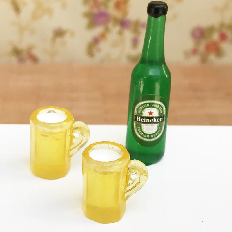 1: 12 кукольный дом конфеты игрушка с баром Ресторан сцена модель Мини DIY хижина пивные стейны пара