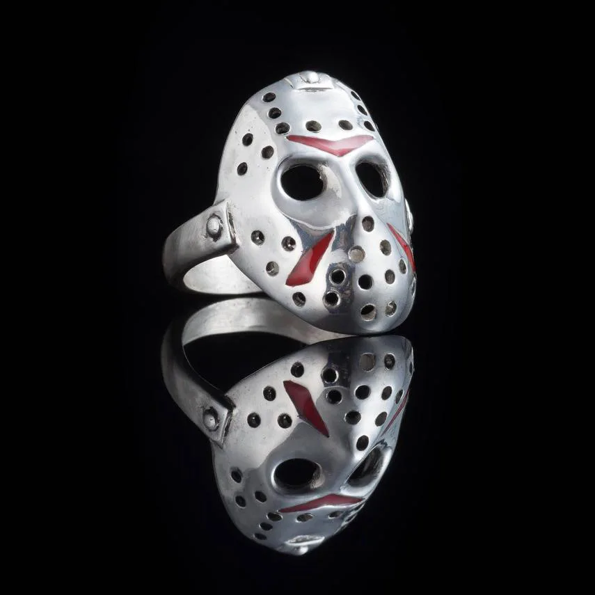 NPKDS Punk Friday The 13th Jason Voorhees Mask Rings for Men Gothic Ring Dropshipping Gifts | Украшения и аксессуары