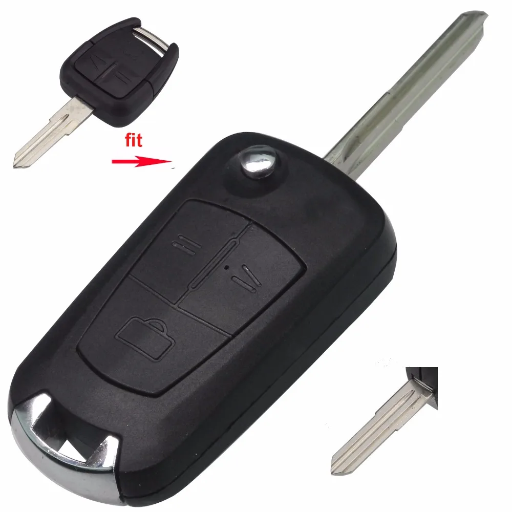 Jingyuqin 3B модифицированный складной чехол для ключей, брелок для Vauxhall/Opel/Astra H/Corsa D/Vectra C/Zafira, левое лезвие - Количество кнопок: key shell