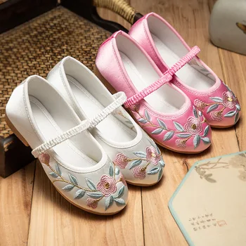 

Hand Creature Embroider Elegant girls shoes Toddler Baby Girls Ballet Flats Chinese Traditional Embroidered Shoes for Cheongsam