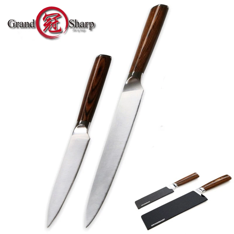 GRANDSHARP кухонные ножи наборы для нарезки Многофункциональный кухонный нож супер качество немецкая сталь 1,4116 шеф-повара резьба кемпинг открытый барбекю
