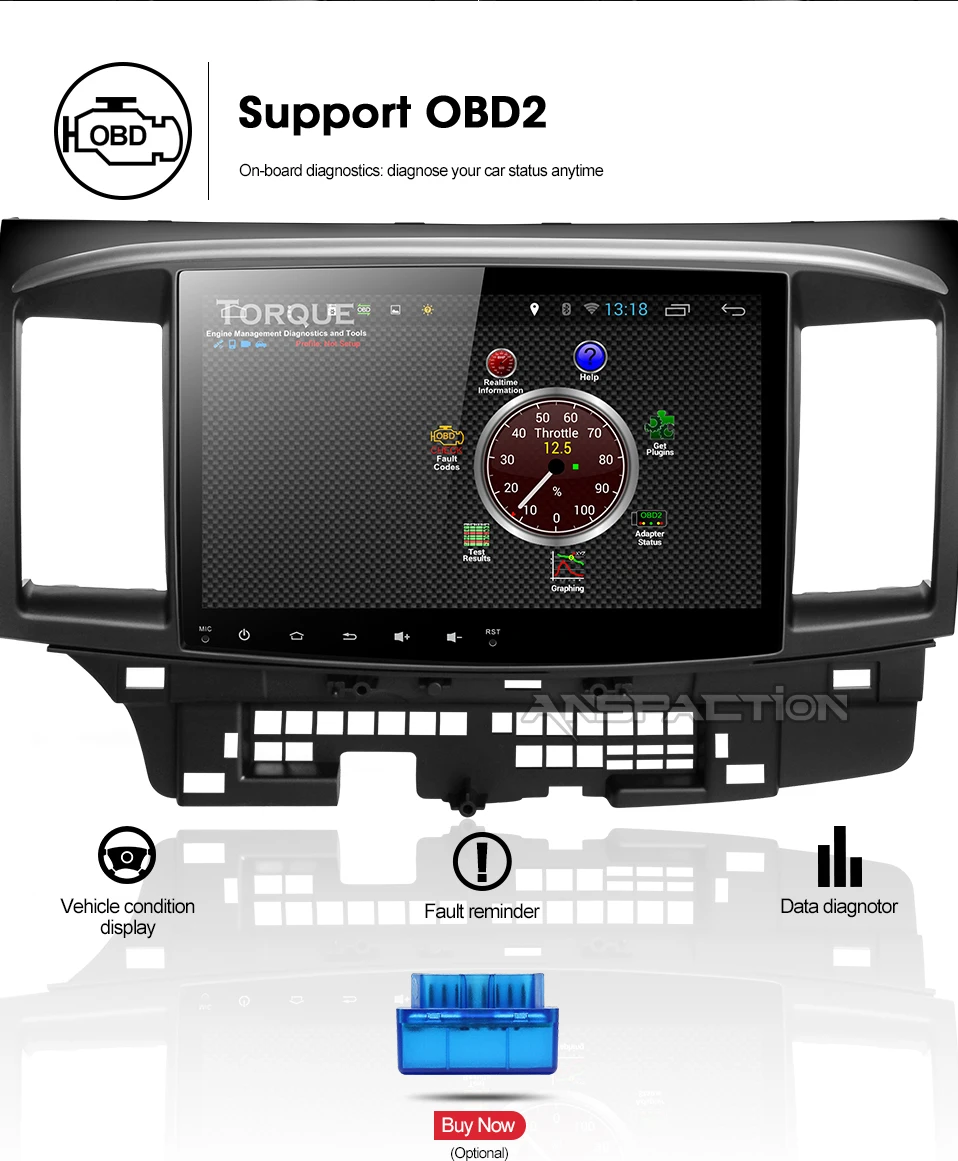 Best PX30 Android 9.0 Car DVD for MITSUBISHI LANCER 10.1 inch 2 DIN 3G/4G GPS radio video player with Capacitive 2007-2018 2
