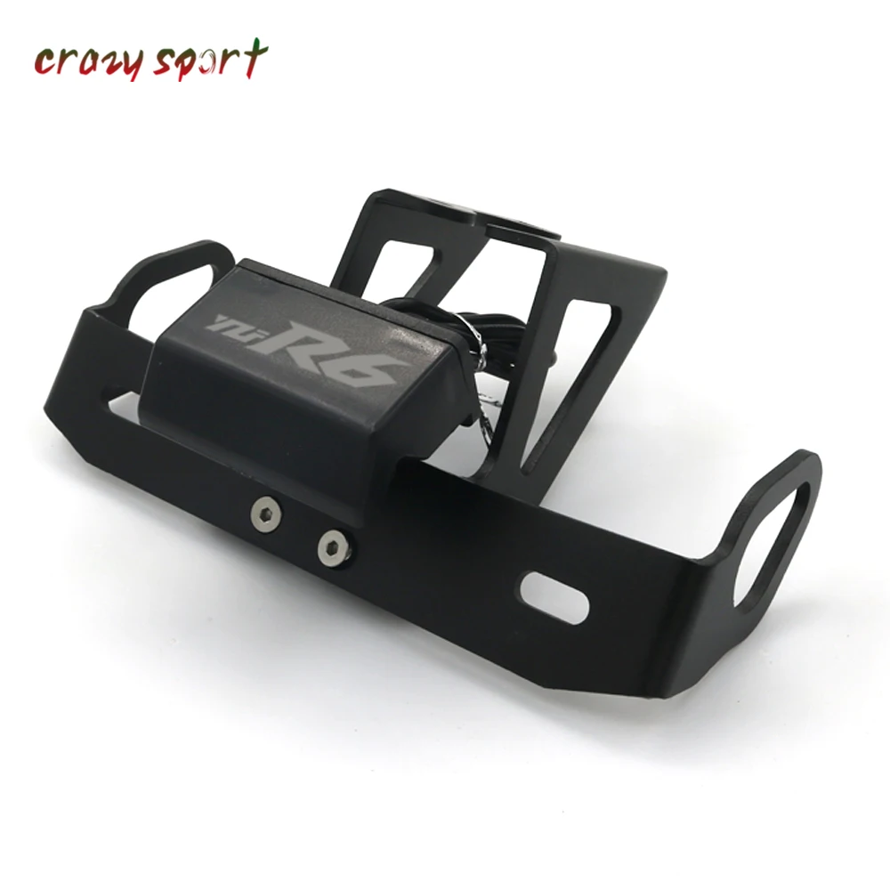 

License Plate Holder For YAMAHA YZFR6 YZF R6 2006-2018 Motorcycle Fender Registration Tail Bracket LED