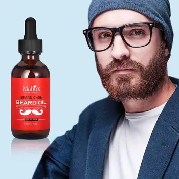 

60g Natural Sandalwood Dandruff Beard Growth Oil for Men Beard Grooming Treatment Shiny Smoothing Beard Care