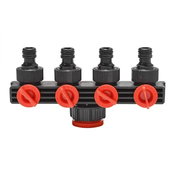 

Home Garden Hose Pipe Splitter Plastic Drip Irrigation Water Connector Agricultural 4 Way Tap Connectors