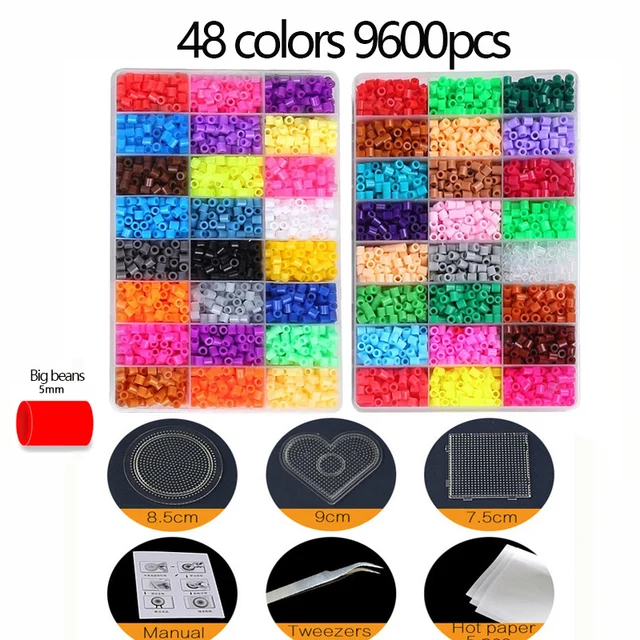 2.6mm 5mm Hama Beads Pearly for Kids Pegboard Template Board Circular Square Diy Puzzles High Quality Handmade Gift Toy 3