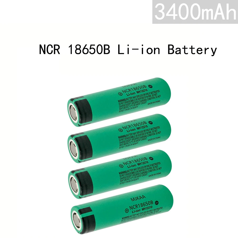 12 шт. NCR18650B 3,7 V 18650 3400mAh литий-ионная аккумуляторная батарея для фонариков