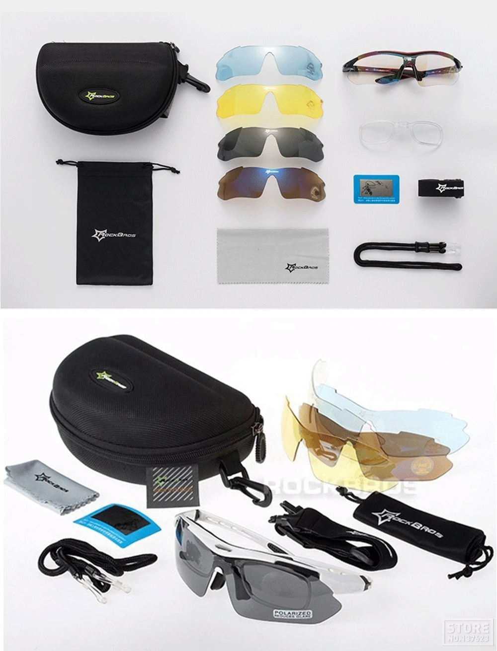 Hot! RockBros Polarized Cycling Glasses Cycling Sunglasses Outdoor Sport Road Bike MTB Mens Glasses TR90 Goggles Eyewear 5 Lens