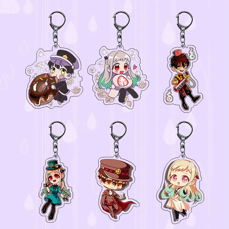 Toilet-Bound Hanako-kun Two-sided Acrylic Keychain Cosplay Anime Pendant Keyring Key Chains