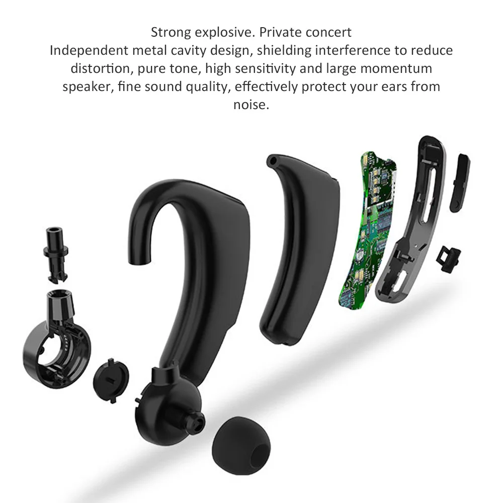 V10 Business Bluetooth Headphone Fast Charging Driver Handsfree Earphone with Mic Voice command Noise Cancelling For ALL PHONE