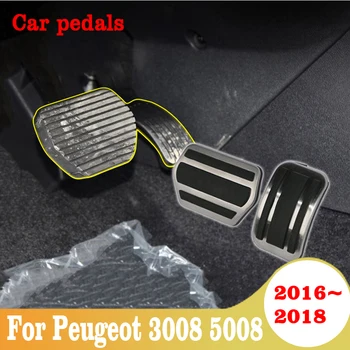

For Peugeot 3008 5008 2016 2017 2018 Stainless Steel Gas Brake Pedal Cover Car Styling Accessories