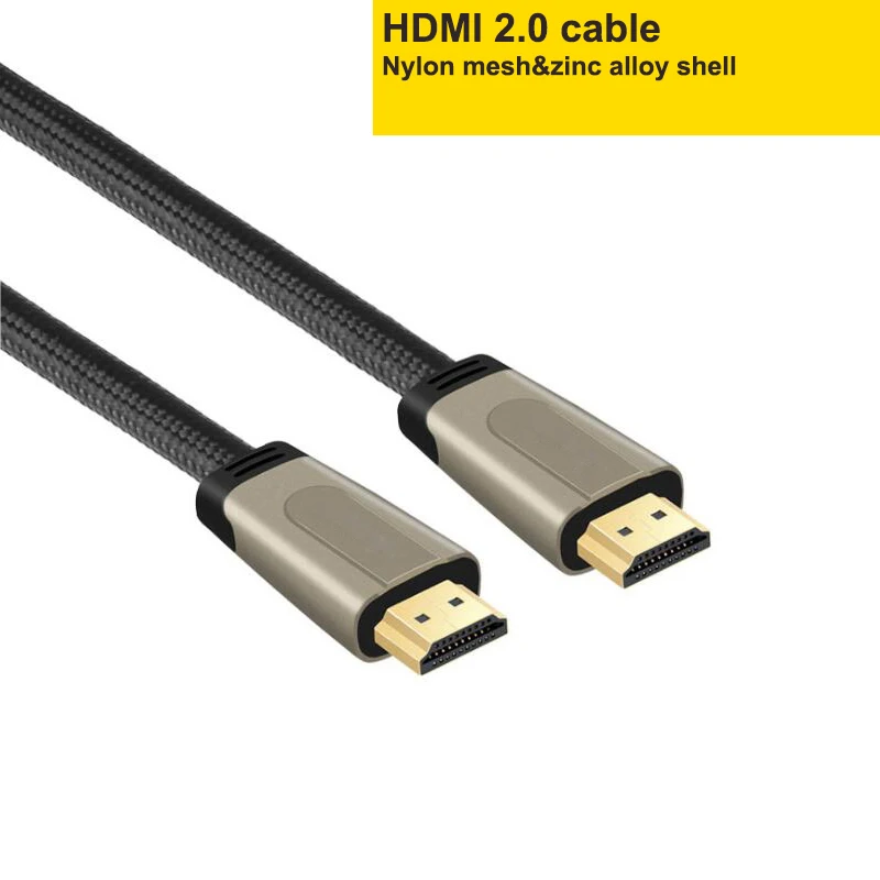 Metal HDMI 2.0 cable Кабель HDMI 2,0 4K X 2K 60HZ 10M 5M 3M 1,5 M 1M 0,5 M для устройств HDMI 2,0(медный проводник+ фольга+ оплетка AL - Цвет: Metal HDMI 2.0 cable
