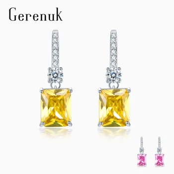 

Gerenuk CZ Trendy Colorful Square Crystal Drop Earrings for Women Wedding Luxury Engagement Jewelry Gifts Wholesale New GUE0609