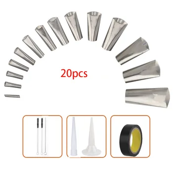 

Caulking Finisher Kit 20pcs Nozzle Applicator Caulking Finisher Kit Multipurpose Tools Stainless Steel